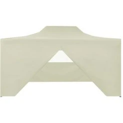 Tente De Réception Pliable Avec 4 Parois 3x4 M Acier Crème VidaXL - Crème -Pergola Soldes 18801406 2