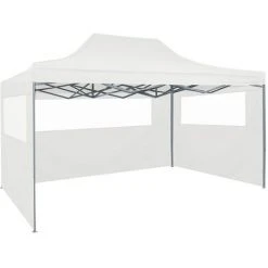 VidaXL Tente De Réception Pliable Avec 4 Parois 3x4 M Acier Blanc - Blanc 10 VidaXL Tente De Réception Pliable Avec 4 Parois 3x4 M Acier Blanc - Blanc -Pergola Soldes 18801430 4