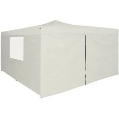 VidaXL Belvédère Pliable Crème 5x5 M 4 Parois - Crème 9 VidaXL Belvédère Pliable Crème 5x5 M 4 Parois - Crème -Pergola Soldes 18801458 3