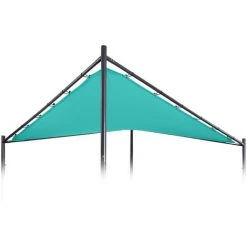 Enveloppe De Rechange Pour Toit De Pergola HHG-334, 3x3m Polyester ~ Turquoise -Pergola Soldes 18934843 3