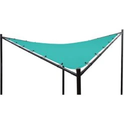 Enveloppe De Rechange Pour Toit De Pergola HHG-334, 3x3m Polyester ~ Turquoise -Pergola Soldes 18934843 4