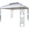 Pergola HHG-610, Pavillon De Jardin Avec Moustiquaire, 3,6x3m ~ Crème -Pergola Soldes 18936663 1