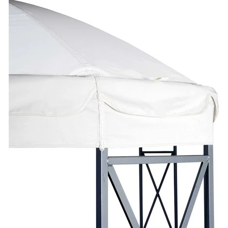 Pergola HHG-610, Pavillon De Jardin Avec Moustiquaire, 3,6x3m ~ Crème 7 Pergola HHG-610, Pavillon De Jardin Avec Moustiquaire, 3,6x3m ~ Crème – Image 5