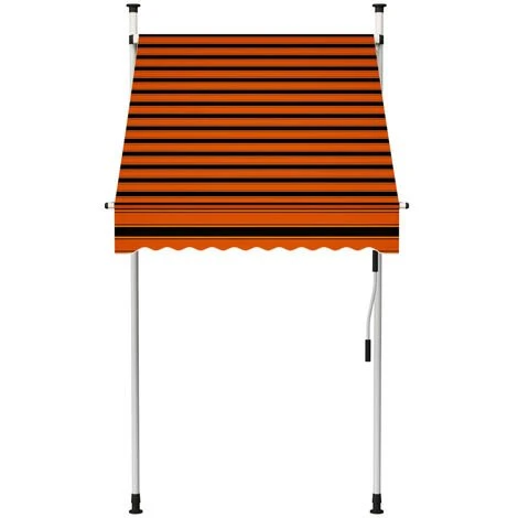 Auvent Manuel Rétractable Orange Et Marron 100 Cm VidaXL 4 Auvent Manuel Rétractable Orange Et Marron 100 Cm VidaXL – Image 2