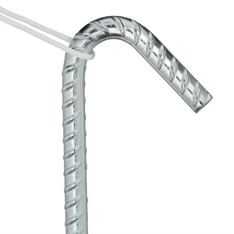 Relaxdays Lot De 10 Sardines De Sol, Long, Stable, Ancres De Sol Pour Tentes XL, Pavillons, Acier, Zingué, 45 Cm, Argent 4 Relaxdays Lot De 10 Sardines De Sol, Long, Stable, Ancres De Sol Pour Tentes XL, Pavillons, Acier, Zingué, 45 Cm, Argent – Image 2