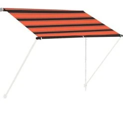 Auvent Rétractable Orange Et Marron 100x150 Cm VidaXL -Pergola Soldes 19228227 2