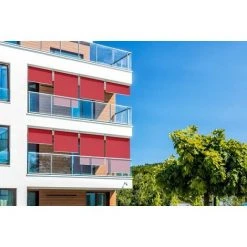 ICI STORE Store Extérieur Vertical 180x230 Cm Dickson® Rouge ORC 3914 - Armature Anthracite - ROUGE