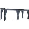 VidaXL Tonnelle Avec Rideaux 3x6 M Anthracite Acier - Anthracite