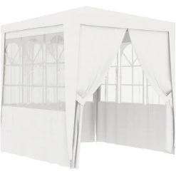 VidaXL Tente De Réception Avec Parois Latérales 2,5x2,5m Blanc 90 G/m² - Blanc
