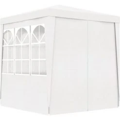 VidaXL Tente De Réception Avec Parois Latérales 2,5x2,5m Blanc 90 G/m² - Blanc -Pergola Soldes 19287725 4