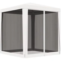 VidaXL Tente De Réception Avec 4 Parois Latérales En Maille 2x2m Blanc - Blanc 9 VidaXL Tente De Réception Avec 4 Parois Latérales En Maille 2x2m Blanc - Blanc -Pergola Soldes 19353574 3