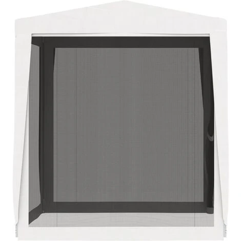 VidaXL Tente De Réception Avec 4 Parois Latérales En Maille 2x2m Blanc - Blanc 6 VidaXL Tente De Réception Avec 4 Parois Latérales En Maille 2x2m Blanc - Blanc – Image 4