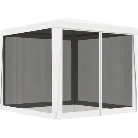 VidaXL Tente De Réception 4 Parois Latérales En Maille 2,5x2,5 M Blanc - Blanc 3 VidaXL Tente De Réception 4 Parois Latérales En Maille 2,5x2,5 M Blanc - Blanc