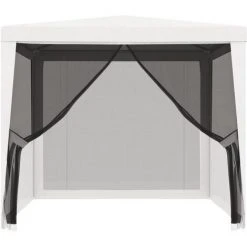 VidaXL Tente De Réception 4 Parois Latérales En Maille 2,5x2,5 M Blanc - Blanc 9 VidaXL Tente De Réception 4 Parois Latérales En Maille 2,5x2,5 M Blanc - Blanc -Pergola Soldes 19353575 3