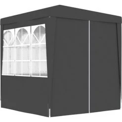 VidaXL Tente De Réception Avec Parois 2,5x2,5 M Anthracite 90 G/m² - Anthracite -Pergola Soldes 19487420 4