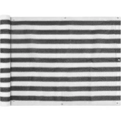 YOUTHUP écran De Balcon En PEHD 90x400 Cm Anthracite Et Blanc