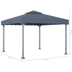 YOUTHUP Tonnelle 300 X 300 Cm Anthracite 9 YOUTHUP Tonnelle 300 X 300 Cm Anthracite -Pergola Soldes 19551060 4