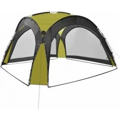 YOUTHUP Tente De Réception Avec LED Et 4 Parois 3,6x3,6x2,3 M Vert -Pergola Soldes 19552456 3