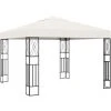 VidaXL Tonnelle 3x3 M Crème Tissu - Crème -Pergola Soldes 19623865 1