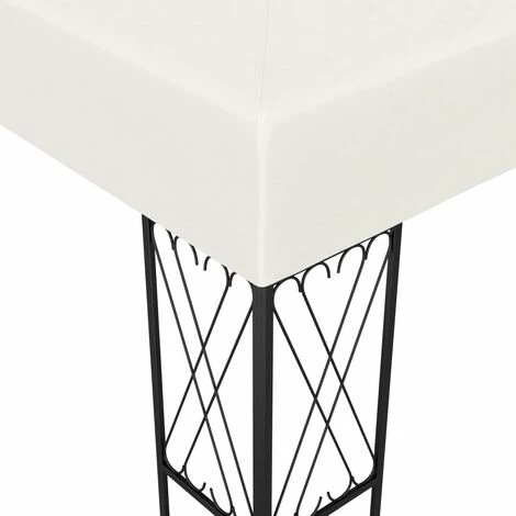 VidaXL Tonnelle 3x3 M Crème Tissu - Crème 5 VidaXL Tonnelle 3x3 M Crème Tissu - Crème – Image 3