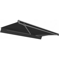 RED DECO Store Banne Motorisé 3x2.5m ORLANDO Gris Aluminium Avec Télécommande - Gris -Pergola Soldes 19649008 3