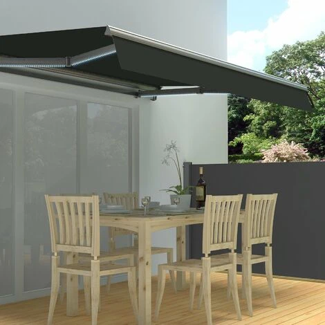 RED DECO Store Banne Motorisé LED 3x2.5m VEGAS Gris Aluminium Avec Télécommande - Gris 5 RED DECO Store Banne Motorisé LED 3x2.5m VEGAS Gris Aluminium Avec Télécommande - Gris – Image 3