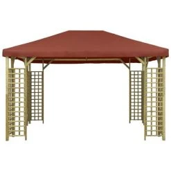 VidaXL Belvédère 4x3 M Terre Cuite - Brun 8 VidaXL Belvédère 4x3 M Terre Cuite - Brun -Pergola Soldes 19667393 2