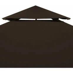 ASUPERMALL Toile Superieure Double De Belvedere 310 G/m² 4x3 M Marron -Pergola Soldes 19682430 5