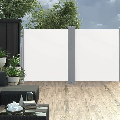ASUPERMALL Auvent Lateral Double Retractable De Patio 170x600 Cm Creme 4 ASUPERMALL Auvent Lateral Double Retractable De Patio 170x600 Cm Creme – Image 2