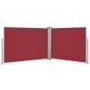 ASUPERMALL Auvent Lateral Retractable Rouge 120 X 1000 Cm -Pergola Soldes 19682728 1