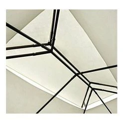 HOMCOM Toile De Toit De Rechange Pour Pavillon Tonnelle Tente 3x3m Crème - Beige -Pergola Soldes 19842655 5