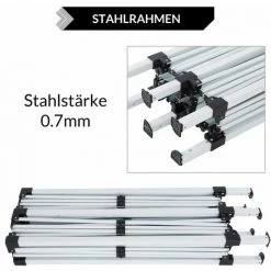 DEUBA Tonnelle De Jardin 3x6m Pop-Up Imperméable Protection UV 50+ Sac De Transport Inclus - Couleur Au Choix Anthracite 11 DEUBA Tonnelle De Jardin 3x6m Pop-Up Imperméable Protection UV 50+ Sac De Transport Inclus - Couleur Au Choix Anthracite -Pergola Soldes 19883829 5