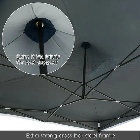 FRANKYSTAR Taman Tente De Jardin / Gazebo 3X3 Marquise Pliante Imperméable Pour Les Foires Et Marchés Couleur Verte 7 FRANKYSTAR Taman Tente De Jardin / Gazebo 3X3 Marquise Pliante Imperméable Pour Les Foires Et Marchés Couleur Verte – Image 5