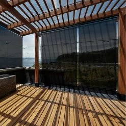 IDMARKET Lot De 2 Stores Enrouleurs Tamisants L.124 X H. 225 CM Pour Pergola Noir - Noir 9 IDMARKET Lot De 2 Stores Enrouleurs Tamisants L.124 X H. 225 CM Pour Pergola Noir - Noir -Pergola Soldes 19953346 3