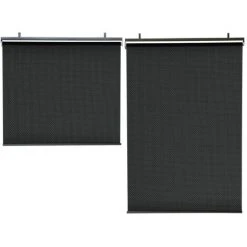 IDMARKET Lot De 2 Stores Enrouleurs Tamisants L.124 X H. 225 CM Pour Pergola Noir - Noir 10 IDMARKET Lot De 2 Stores Enrouleurs Tamisants L.124 X H. 225 CM Pour Pergola Noir - Noir -Pergola Soldes 19953346 4