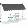Bc-elec - HHYVA3012-ant Auvent Rétractable Manuel Store Banne Marquise Pour Patio & Terrasse 300x120cm Gris Antracite - Anthracite -Pergola Soldes 20084659 1