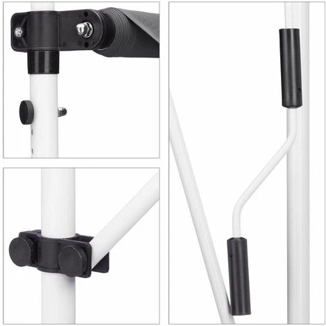 Bc-elec - HHYVA2012-Bluewhite Auvent Rétractable Manuel Store Banne Marquise Pour Patio & Terrasse 200x120cm Blanc Et Bleu - Blanc 6 Bc-elec - HHYVA2012-Bluewhite Auvent Rétractable Manuel Store Banne Marquise Pour Patio & Terrasse 200x120cm Blanc Et Bleu - Blanc – Image 4