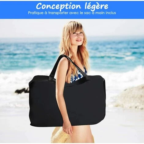 COSTWAY Tente De Plage Avec Sac De Transport Et 4 Sacs De Sable, Grand Abri Solaire En Lycra Pour La Plage, Le Camping Et La Pêche, UPF 50+, Bleu 210x210cm 6 COSTWAY Tente De Plage Avec Sac De Transport Et 4 Sacs De Sable, Grand Abri Solaire En Lycra Pour La Plage, Le Camping Et La Pêche, UPF 50+, Bleu 210x210cm – Image 4