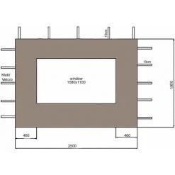 Quick-Star 2 Panneaux Latéraux Avec Fenêtre PE 250x190cm Beige-Gris Pour Gazebo 3x3m -Pergola Soldes 20378530 5