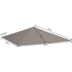 Quick-Star Toit De Rechange Pour Tonnelle De Jardin Gris 3 X 3 M 9 Quick-Star Toit De Rechange Pour Tonnelle De Jardin Gris 3 X 3 M -Pergola Soldes 20378571 3