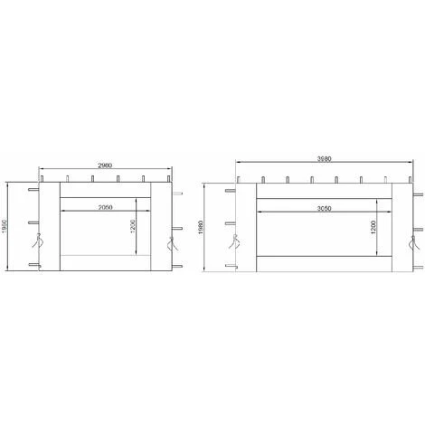 Quick-Star 2 Panneaux Latéraux Avec Fenêtre PE 300 / 400x195cm Gris Pour Gazebo 3x4m 4 Quick-Star 2 Panneaux Latéraux Avec Fenêtre PE 300 / 400x195cm Gris Pour Gazebo 3x4m – Image 2