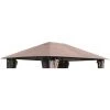 Quick-Star Toit De Remplacement Pour Gazebo De Jardin 3x4m Gris Beige
