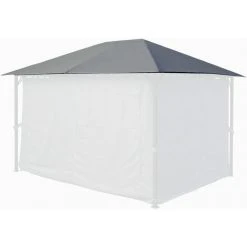 Quick-Star Toit De Remplacement Pour Gazebo De Jardin 3x4m Gris -Pergola Soldes 20378747 3