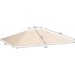 Quick-Star Toit De Remplacement Pour Pavillon De Jardin 3x4m Housse De Remplacement Pour Toit De Pavillon Beige Antique 9 Quick-Star Toit De Remplacement Pour Pavillon De Jardin 3x4m Housse De Remplacement Pour Toit De Pavillon Beige Antique -Pergola Soldes 20379208 3