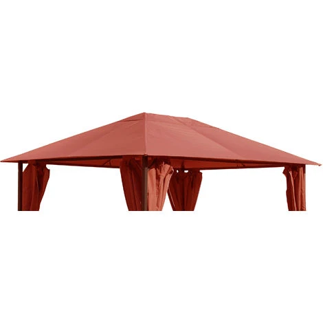 Quick-Star Toit De Remplacement Pour Gazebo De Jardin 3x4m Orange-rouge 3 Quick-Star Toit De Remplacement Pour Gazebo De Jardin 3x4m Orange-rouge