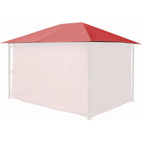 Quick-Star Toit De Remplacement Pour Gazebo De Jardin 3x4m Orange-rouge 5 Quick-Star Toit De Remplacement Pour Gazebo De Jardin 3x4m Orange-rouge – Image 3