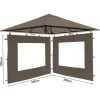 Quick-Star Ensemble De Toit De Remplacement Et 2 Pièces Latérales Pour Pavillon De Jardin 3x3m Beige-gris Antique Pavillon Couverture De Remplacement Couvercle Parois Latérales -Pergola Soldes 20381541 1