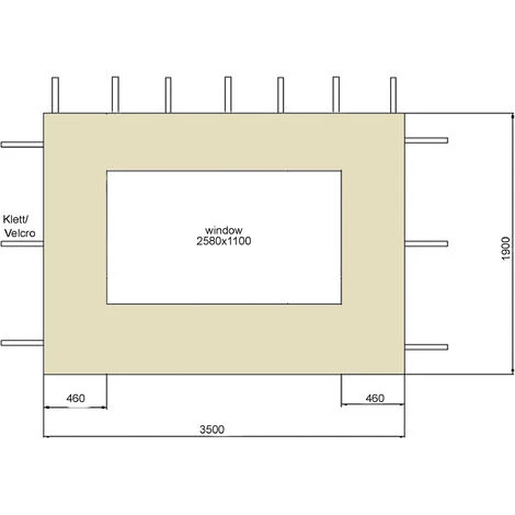 Quick-Star Ensemble Toit De Remplacement Et 2 Panneaux Latéraux Avec Fenêtre En PE Pour Gazebo De Jardin 3x4m Beige 7 Quick-Star Ensemble Toit De Remplacement Et 2 Panneaux Latéraux Avec Fenêtre En PE Pour Gazebo De Jardin 3x4m Beige – Image 5
