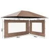 Quick-Star Ensemble Toit De Remplacement Et 2 Panneaux Latéraux Avec Fenêtre En PE Pour Gazebo De Jardin 3x4m Beige-gris 2 Quick-Star Ensemble Toit De Remplacement Et 2 Panneaux Latéraux Avec Fenêtre En PE Pour Gazebo De Jardin 3x4m Beige-gris -Pergola Soldes 20381545 1