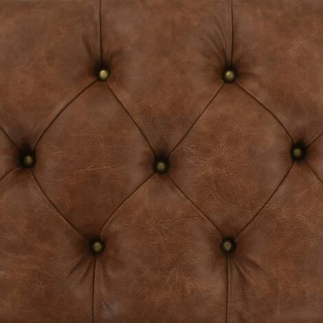 YOUTHUP Banc De Rangement Bois Massif Et Similicuir 80,5x41x50 Cm - Brun 5 YOUTHUP Banc De Rangement Bois Massif Et Similicuir 80,5x41x50 Cm - Brun – Image 3